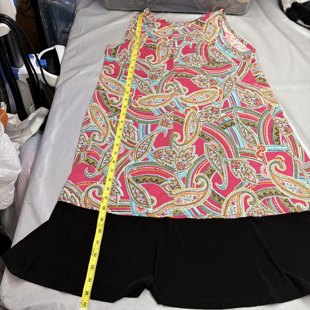 Ronni Nicole Paisley Shift Dress Womens L Colorblock - Picture 7 of 7